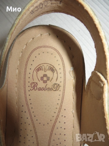 Бежови сандали с омекотена стелка, номер 39, снимка 5 - Сандали - 53962610