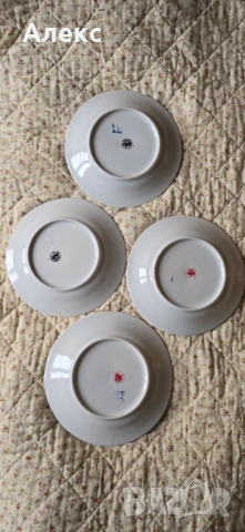 Комплект десертни чинии, Дянко Стефанов-Разград–3бр+1бр, снимка 3 - Чинии - 53221264