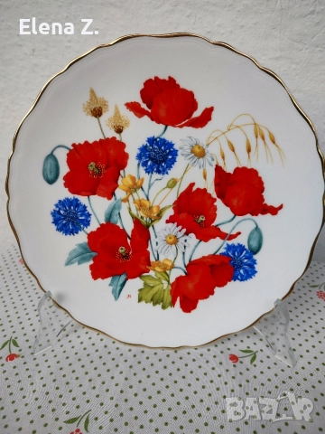 Красиви декоративни чинии с макове, снимка 3 - Декорация за дома - 52917477