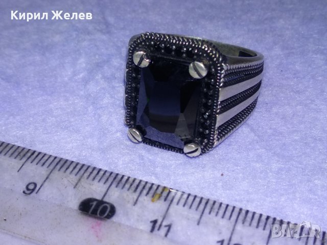 ШАРМАНТЕН МАРКАЗИТЕН СРЕБЪРЕН ПРЪСТЕН ЛАКИРАНО СРЕБРО 925 ЮВЕЛИРНА ПРЕЦИЗНА Арт ДЕКО ИЗРАБОТКА 40610, снимка 5 - Пръстени - 42656311