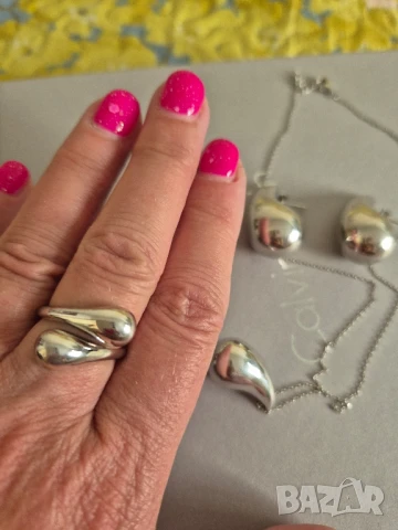 сребърен комплект Bottega, снимка 2 - Колиета, медальони, синджири - 50913732