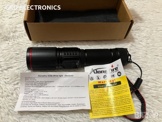 Тактически фенер - Alonefire SV96, снимка 3 - Други - 52872361