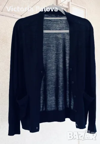 Нова тънка жилетка COS Швеция меринос и коприна, снимка 2 - Жилетки - 49731254