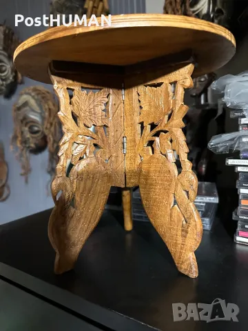 Дървена масичка , снимка 6 - Антикварни и старинни предмети - 47439993