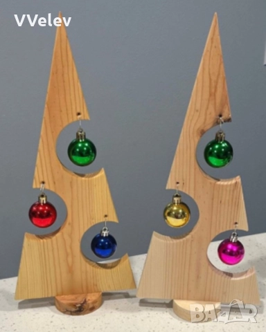 Коледни дървени декорации , снимка 2 - Декорация за дома - 52356142