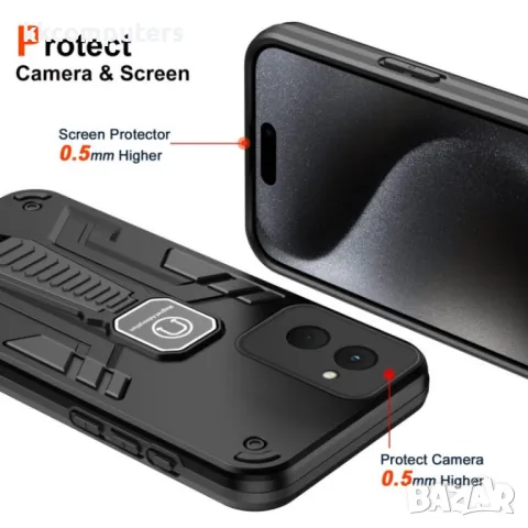 Motorola Moto G Power (2024) Shockproof Holder Удароустойчив Калъф и Протектор, снимка 7 - Калъфи, кейсове - 49988927