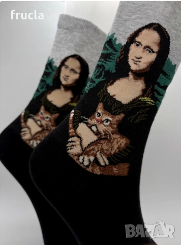 Арт Чорапи Мона Лиза Котка, снимка 2 - Дамски чорапи - 52468993