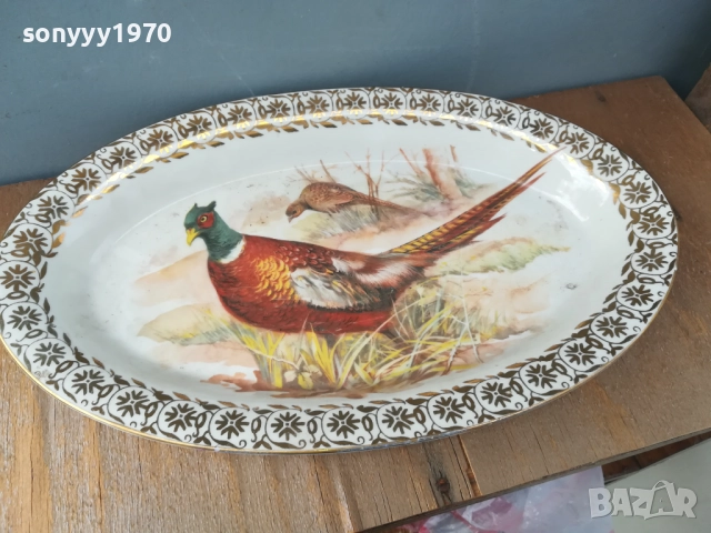 ГОЛЯМА ПОРЦЕЛАНОВА ЧИНИЯ С ФАЗАН 0909251142LCHERY, снимка 10 - Антикварни и старинни предмети - 51651529