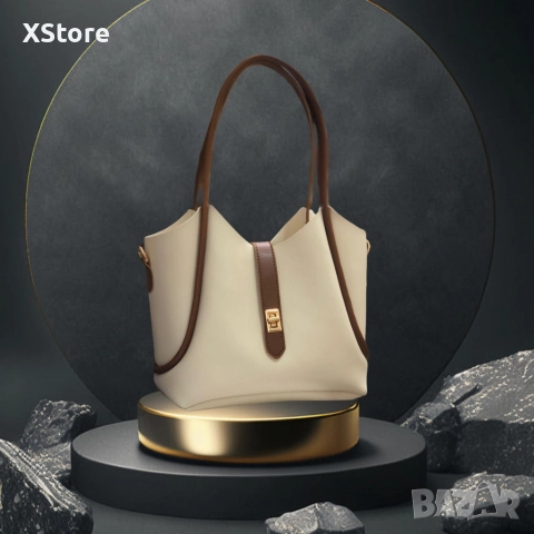 Стилна дамска чанта, еко кожа 