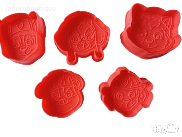 Резци за сладки Пес Патрул - 5 бр/к-кт