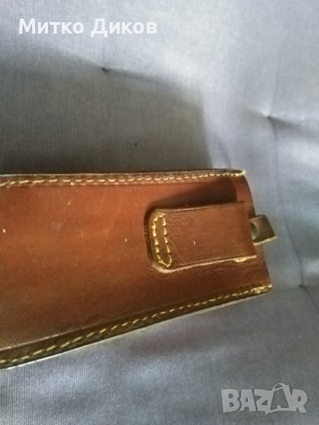 Калъф естествена кожа за радиостанция за носене на колан-два броя, снимка 8 - Чанти - 24138429