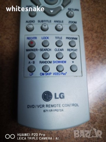 LG 6711R1P072A Original Remote Control for COMBO DVD/VHS Recorder , снимка 4 - Дистанционни - 31388294