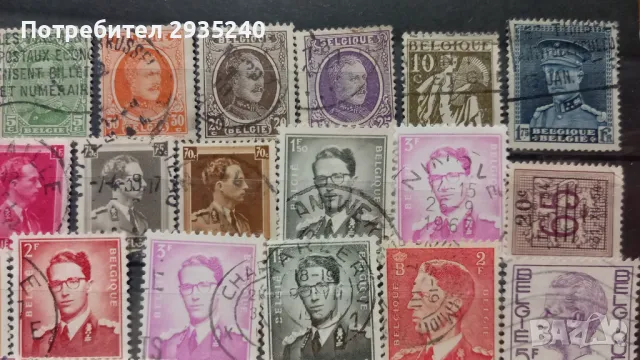 Марки Белгия - стари, снимка 3 - Филателия - 49010362