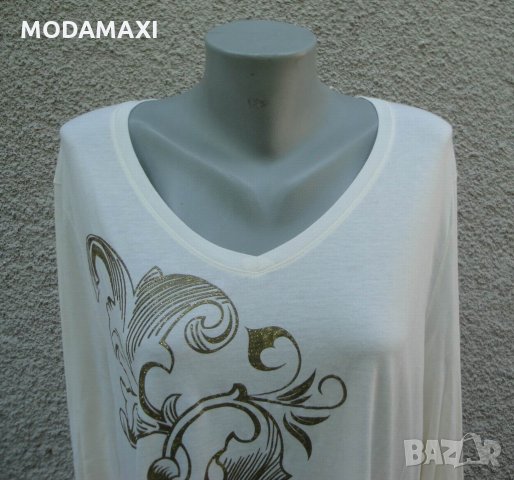 3XL/4XLНова блуза JMS слонова кост, снимка 2 - Блузи с дълъг ръкав и пуловери - 33962732