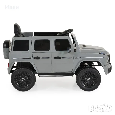 ТОП ЦЕНА!НОВО!Акумулаторен джип Mercedes-Benz G580 GREY с 12V батерия,МЕКИ ГУМИ,кожена седалка,USB, снимка 6 - Детски велосипеди, триколки и коли - 56220032