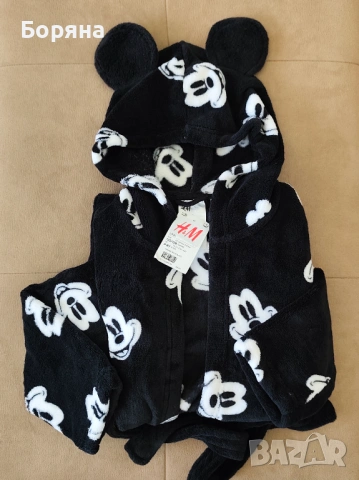 Детско халатче Disney H&M мики маус , снимка 3 - Хавлии и халати - 53916965