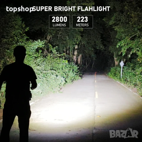 Чисто нов мощен тактически фенер SOFIRN SC28 2800 лумена Нов Акумулаторен  , снимка 2 - Къмпинг осветление - 53884524