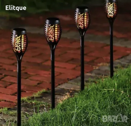 Соларна лампа тип пламък – комплект от 6 бр., снимка 5 - Други стоки за дома - 52906033