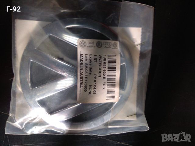 1J6853630B FCS*НОВО*,1999-2005 VW MK4 GTI GOLF R32 Задна хромирана емблема