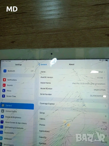 iPad Pro 12.9 inch 2nd Gen 64Gb Silver + Нов Тъч скрийн, снимка 4 - Таблети - 54102464