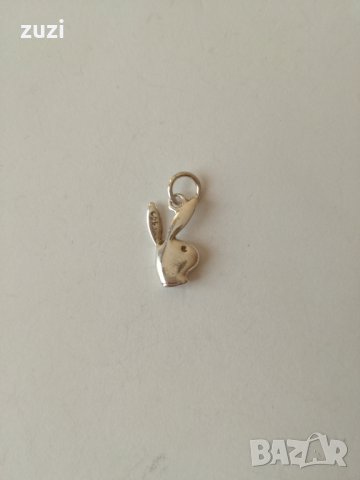 Сребърен медальон - Зайчето на„ ПЛЕЙБОЙ” - 925 сребро