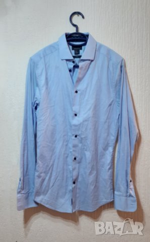 Мъжка риза H&M Slim Fit, снимка 3 - Ризи - 32384387