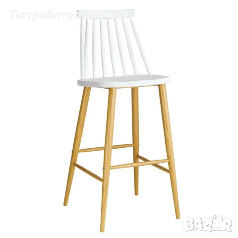 Бар стол LAVIDA - 6 различни цвята - Metal/PP - ABS - Polywood, снимка 1