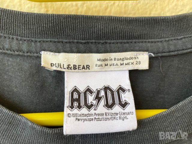 Мъжка тениска Pull&Bear AC/DC — M, снимка 6 - Тениски - 40458231
