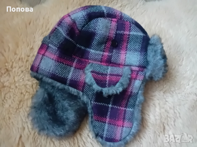 Стилна ушанка 30% вълна, снимка 4 - Шапки - 52371730