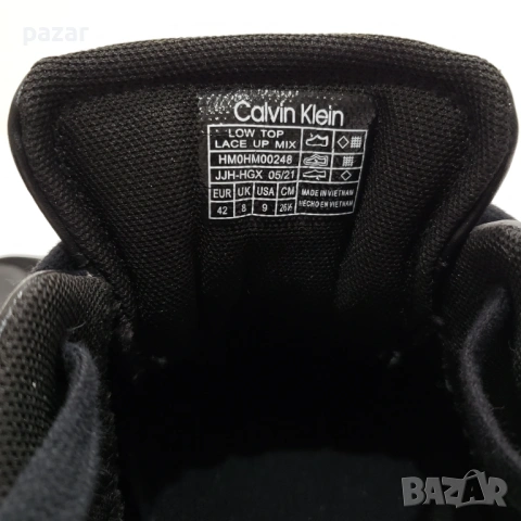 CALVIN KLEIN Lace Up Mix Low Оригинални Кожени Маратонки Кецове 41.5-42, снимка 12 - Маратонки - 53078539