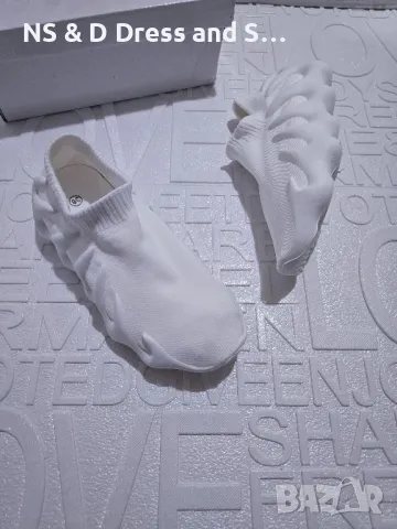 Дамски маратонки в бяло Yezzy дишащ плат, снимка 5 - Маратонки - 46229649