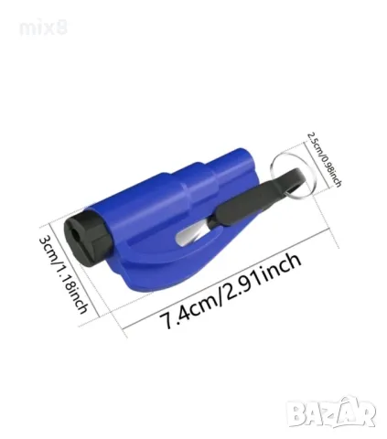 Авариен уред за чупене на автомобилно стъкло и рязане на колан  , снимка 4 - Аксесоари и консумативи - 49907793