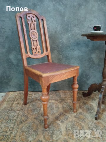 Старинни столове с маса, снимка 6 - Столове - 38043670
