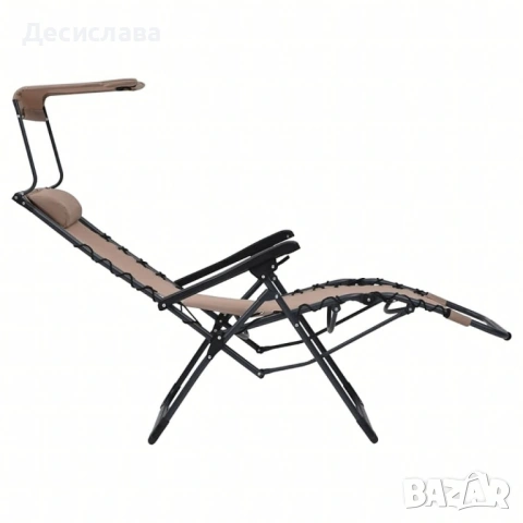 Сгъваем градински шезлонг с нулева гравитация и сенник – комфорт за пълна релаксация, снимка 10 - Градински мебели, декорация  - 53050940