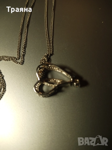 Чисто нов дамски стилен медальон с висулка сърце , снимка 3 - Колиета, медальони, синджири - 52996700