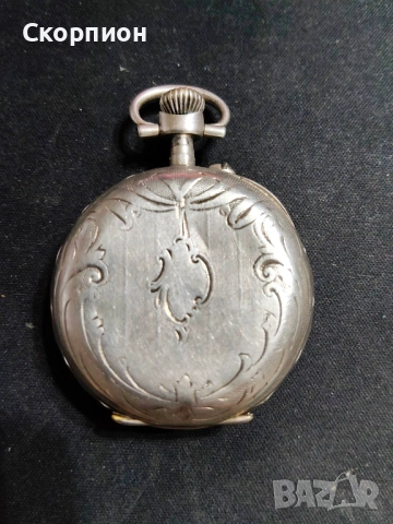 Швейцарски СРЕБЪРЕН джобен часовник 1925г.  - 10 РУБИНА ПРОМОЦИЯ, снимка 13 - Джобни - 48362081