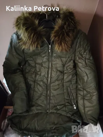 Дамско зимно кожено яке. 