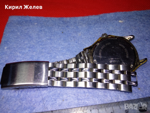 CASIO QUARTZ 1794 MTD-1015 JAPAN MOVT Оригинален ЧАСОВНИК КАСИО с ЧУДЕСНА НЕРЪЖДАЕМА ВЕРИЖКА 26465, снимка 9 - Мъжки - 44756609