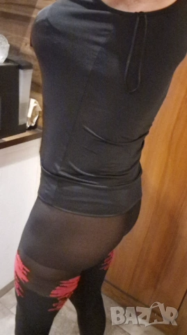 Черна дамска блуза, снимка 8 - Корсети, бюстиета, топове - 54086659