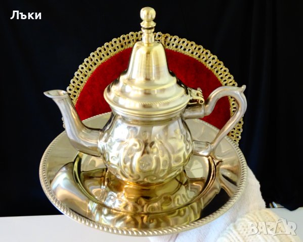 Посребрена чиния от месинг 18.5 см., снимка 3 - Антикварни и старинни предмети - 40590219