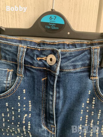 Дънки с камъчета George 8-9 години, снимка 2 - Детски панталони и дънки - 34052974