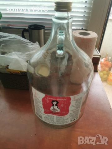 5L СТЪКЛЕНА ДАМАДЖАНА ЗА РАКИЯ 2204261254, снимка 6 - Колекции - 54277329