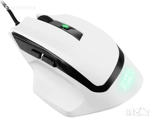 Геймърска мишка Sharkoon Shark Force II, кабелна мишка за игри, 4200 DPI, цвят: бяло, снимка 2 - Клавиатури и мишки - 47766710