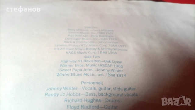 Дългосвиреща грамофонна плоча на JOHNNY WINTER „CAPTURED LIVE!”, Холандия, снимка 4 - Грамофонни плочи - 50682097