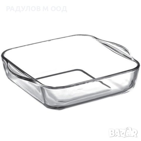 Йенска тава квадрат BORCAM 22 cm, огнеупорна квадратна тава , снимка 2 - Съдове за готвене - 44432558