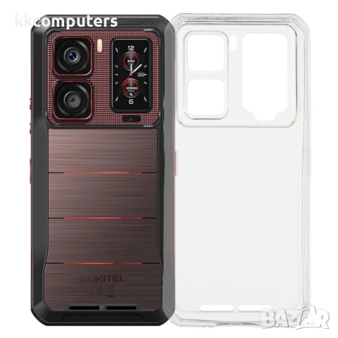 Калъф с протектор за Oukitel WP300 Pro – мек TPU удароустойчив калъф, прозрачен цвят