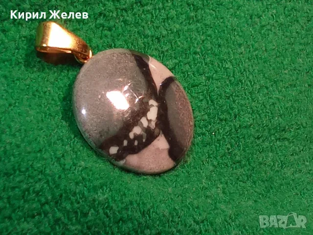 LIMOGES ВИНТИДЖ МАРКОВ ПОЗЛАТЕН ПОРЦЕЛАНОВ АРТ МЕДАЛЬОН МАРКИРАН БИЖУ УНИКАТ 25347, снимка 13 - Колиета, медальони, синджири - 35653917