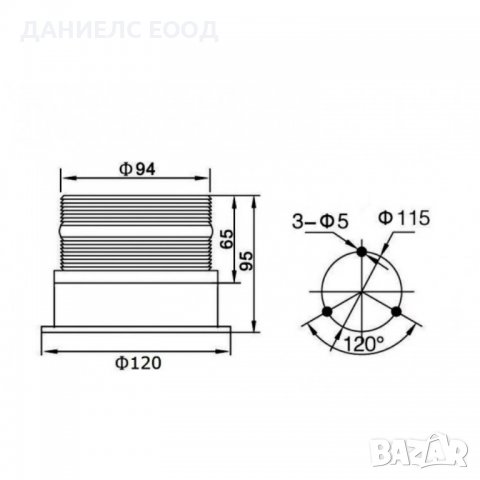 Аварийна сигнална LED лампа 12 / 24V блиц синя светлина., снимка 2 - Аксесоари и консумативи - 39867176