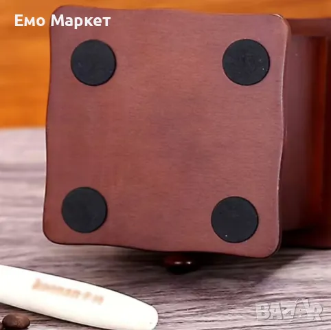 Кафемелачка ръчна Rosberg, Керамичен  механизъм, Корпус от метал и  дърво, Кафяв, снимка 7 - Кафемашини - 49394164