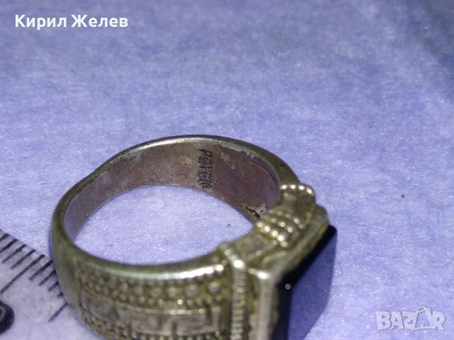 PETEK 925 Марков БУТИКОВ СРЕБЪРЕН ПРЪСТЕН СРЕБРО 925 РЪЧНА АРТизработка на ПЕТЕК с ЧЕРЕН ОНИКС 40648, снимка 15 - Пръстени - 42657126